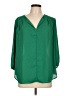 Pleione 100% Polyester Green 3/4 Sleeve Blouse Size L - photo 1