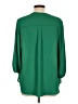Pleione 100% Polyester Green 3/4 Sleeve Blouse Size L - photo 2
