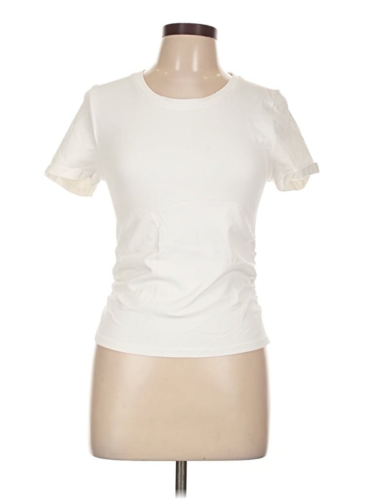 Pre-owned Oqq Short Sleeve T-shirt In White