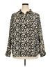 On 34th 100% Polyester Print Gold Long Sleeve Blouse Size 2X - photo 1