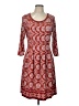 Max Studio Paisley Red Casual Dress Size L - photo 1