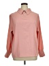 Shein Curve 100% Polyester Pink Long Sleeve Blouse Size 16 Plus (2) - photo 1