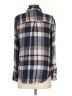 Dna Couture 100% Rayon Plaid Blue Long Sleeve Button-Down Shirt Size S - photo 2