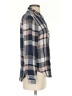 Dna Couture 100% Rayon Plaid Blue Long Sleeve Button-Down Shirt Size S - photo 4