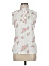 Catherine Wingate Floral Graphic White Sleeveless Blouse Size M - photo 1
