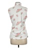 Catherine Wingate Floral Graphic White Sleeveless Blouse Size M - photo 2