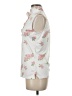 Catherine Wingate Floral Graphic White Sleeveless Blouse Size M - photo 5