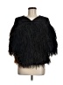 Escada Solid Black Faux Fur Jacket Size EU 38 / US 8 - photo 1
