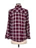 Torrid Plaid Burgundy Long Sleeve Button-Down Shirt Size Med Plus (00) - photo 2