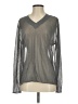 Zara Metallic Gray Long Sleeve Top Size S - photo 1