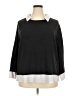 Kim & Cami 100% Polyester Color Block Gray 3/4 Sleeve Blouse Size 2X - photo 1