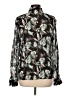 IKKS 100% Viscose Floral Black Long Sleeve Blouse Size EU (FR) 42 / US 10 - photo 2