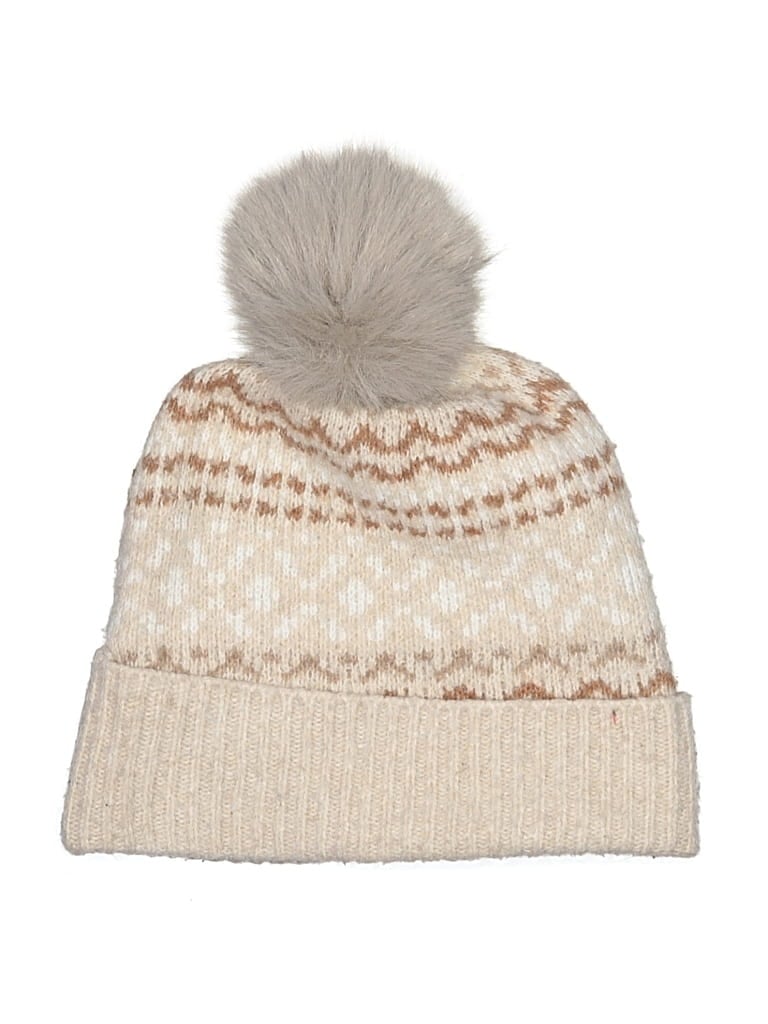 Pre-owned Cupcakes And Cashmere Beanie Hat In Tan