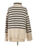 Gap 100% Cotton Stripes Ivory Turtleneck Sweater Size S (tall) - photo 2