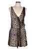 H&M 100% Viscose Animal Print Brown Romper Size M - photo 1
