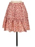 Shein 100% Polyester Floral Red Casual Skirt Size 4 - photo 2