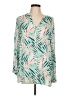 Old Navy 100% Rayon Green Long Sleeve Blouse Size L - photo 1