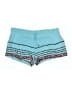 Piper 100% Viscose Graphic Blue Shorts Size S - photo 1