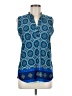 Claudia Richard Blue Sleeveless Blouse Size M (estimated) - photo 1