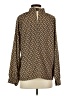 Shein Print Brown Long Sleeve Blouse Size S - photo 2