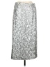 STINE GOYA Metallic Silver Formal Skirt Size M - photo 2