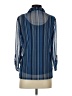 Joie De Vivre 100% Polyester Stripes Blue Long Sleeve Blouse Size S - photo 2