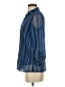 Joie De Vivre 100% Polyester Stripes Blue Long Sleeve Blouse Size S - photo 5