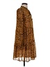 THML 100% Polyester Animal Print Brown Casual Dress Size S - photo 4