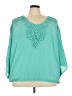 Cha Cha Vente 100% Polyester Teal 3/4 Sleeve Blouse Size 2X - photo 1