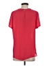 Ann Taylor LOFT 100% Polyester Color Block Red Short Sleeve Blouse Size S - photo 2