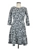 Just... Taylor Print Gray Casual Dress Size 8 - photo 1