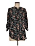 Decree 100% Polyester Floral Black 3/4 Sleeve Blouse Size M - photo 1