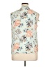 Eva Longoria Floral Teal Sleeveless Blouse Size XL - photo 2