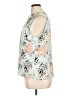 Eva Longoria Floral Teal Sleeveless Blouse Size XL - photo 5