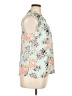 Eva Longoria Floral Teal Sleeveless Blouse Size XL - photo 4