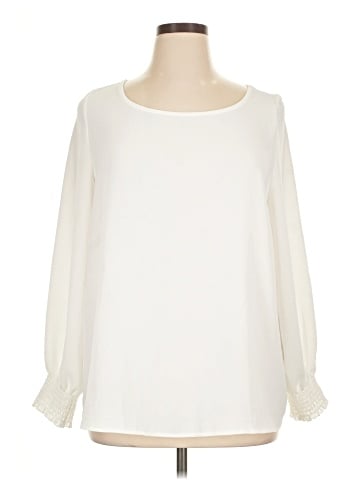 Olivia Grey Long Sleeve Blouse (view 1)