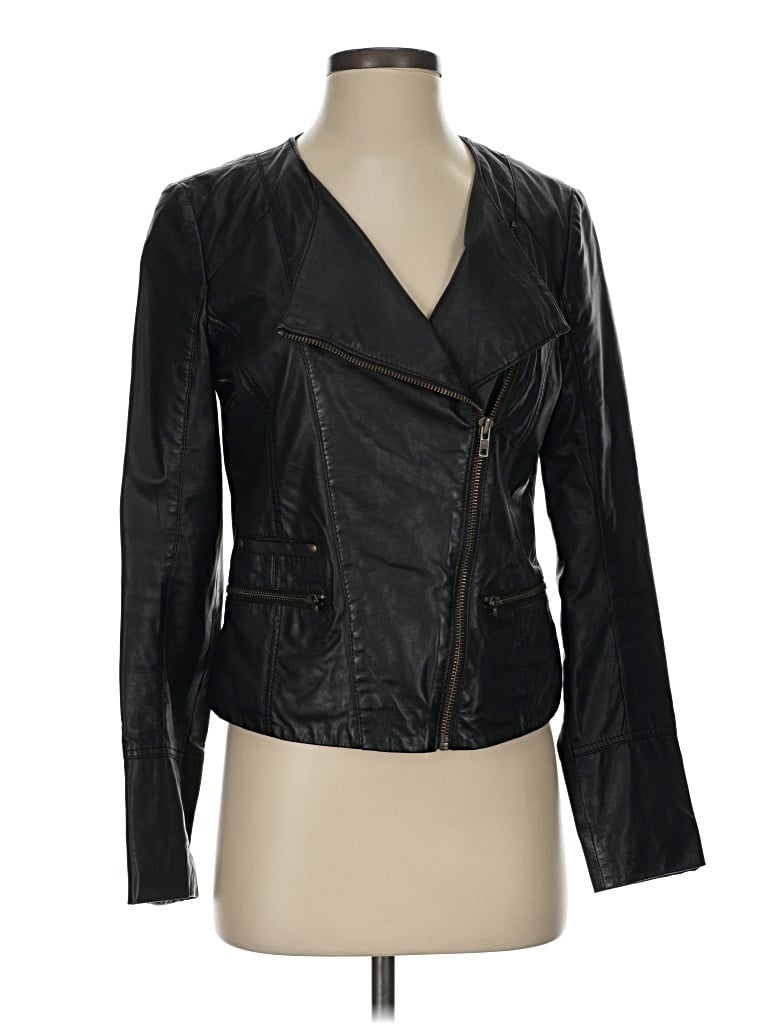 Pre-owned Bagatelle Leather Jacket In Black