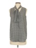 Ann Taylor 100% Polyester Gray Sleeveless Blouse Size S - photo 1
