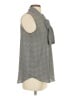 Ann Taylor 100% Polyester Gray Sleeveless Blouse Size S - photo 4