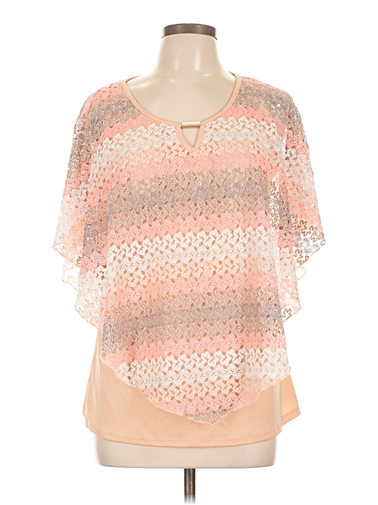 Pre-owned Olivia Blu Short Sleeve Blouse In Pink