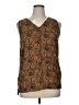Worthington 100% Polyester Animal Print Brown Sleeveless Blouse Size XL - photo 1