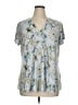 Lane Bryant Gray Short Sleeve Blouse Size 14 - 16 Plus - photo 1