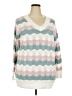 Unbranded 100% Polyester Chevron-herringbone White Pullover Sweater Size 2X - photo 1