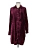 First Love Burgundy Long Sleeve Button-Down Shirt Size M - photo 1