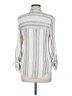 Downeast 100% Rayon Stripes Ivory Long Sleeve Blouse Size M - photo 2