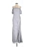 JJ's House 100% Polyester Silver Cocktail Dress Size 10 - photo 1