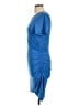 Shein Solid Blue Casual Dress Size L - photo 5