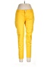 Celebrity Pink Solid Yellow Casual Pants Size 13 - photo 1