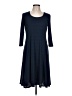 DressBarn Solid Blue Casual Dress Size 10 - photo 1