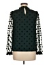 Boden 100% Polyester Polka Dots Green Long Sleeve Blouse Size 6 - photo 2